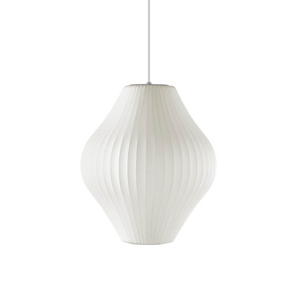 Bubble Pendant Light for Dining Room & Living Room – White Crisscross Shade Mid-Century Ceiling Light, Modern Entryway Hanging Lamp