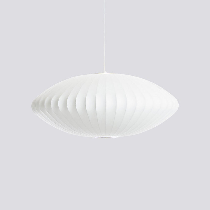 Bubble Pendant Light for Dining Room & Living Room – White Crisscross Shade Mid-Century Ceiling Light, Modern Entryway Hanging Lamp
