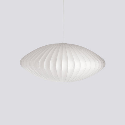 Bubble Pendant Light for Dining Room & Living Room – White Crisscross Shade Mid-Century Ceiling Light, Modern Entryway Hanging Lamp