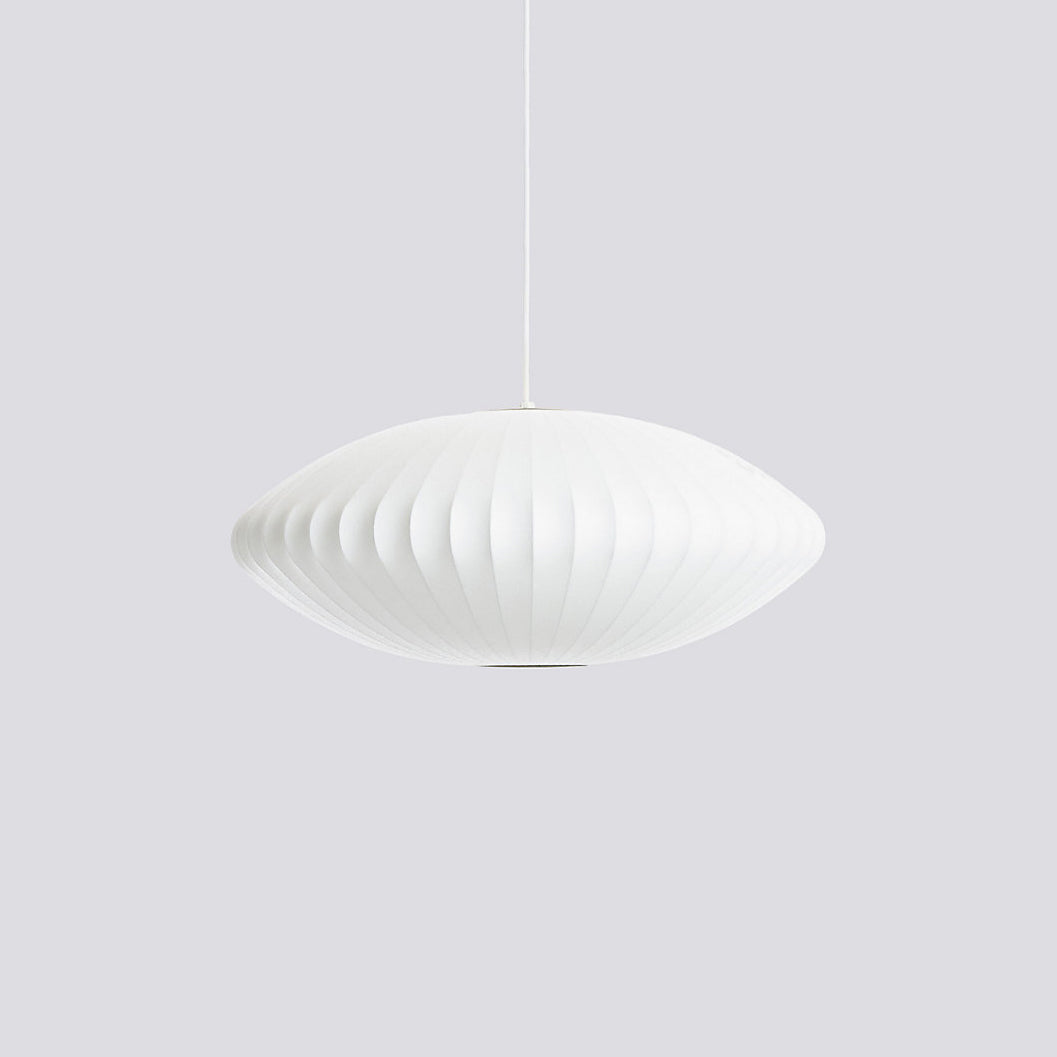 Bubble Pendant Light for Dining Room & Living Room – White Crisscross Shade Mid-Century Ceiling Light, Modern Entryway Hanging Lamp