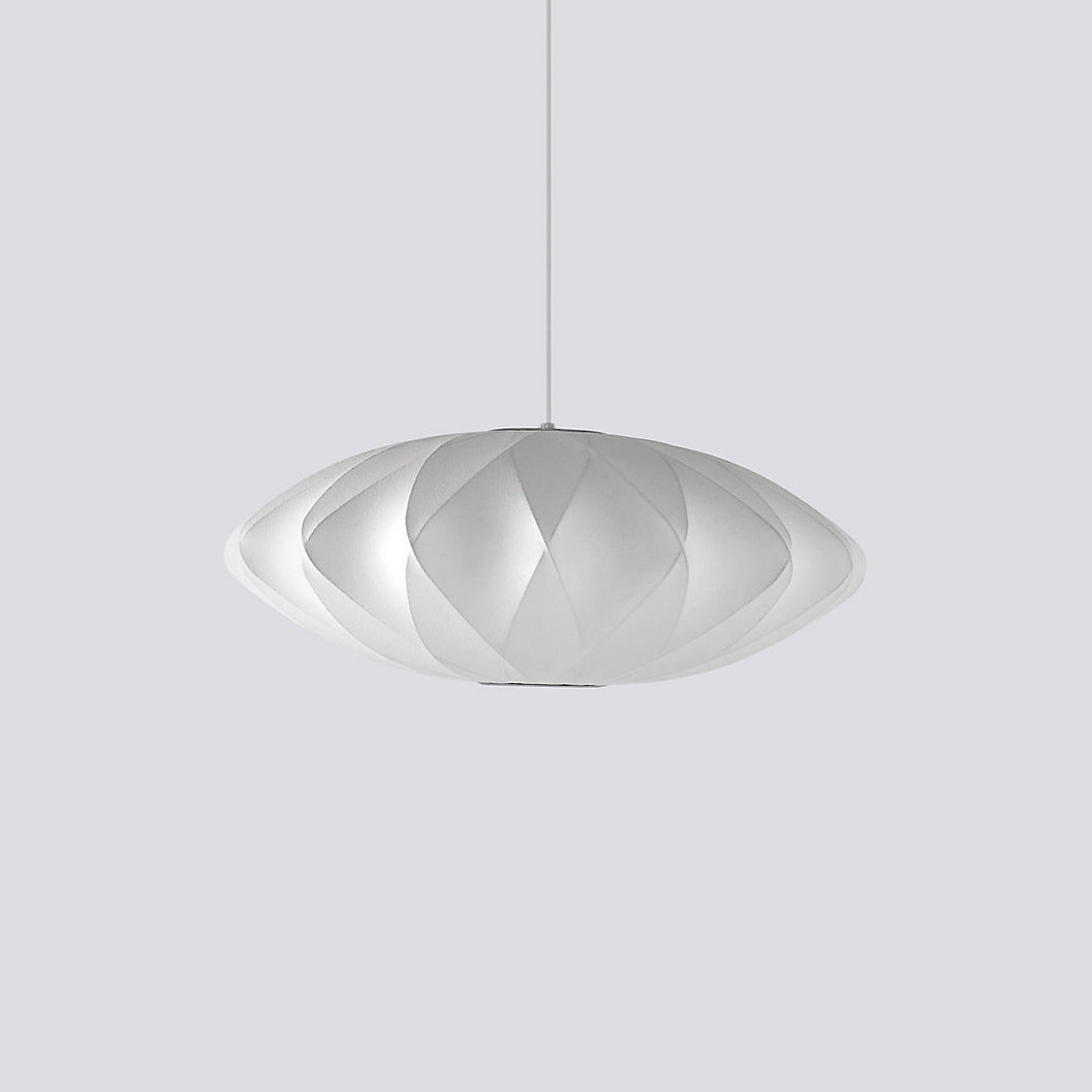 Bubble Pendant Light for Dining Room & Living Room – White Crisscross Shade Mid-Century Ceiling Light, Modern Entryway Hanging Lamp