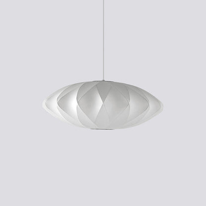 Bubble Pendant Light for Dining Room & Living Room – White Crisscross Shade Mid-Century Ceiling Light, Modern Entryway Hanging Lamp