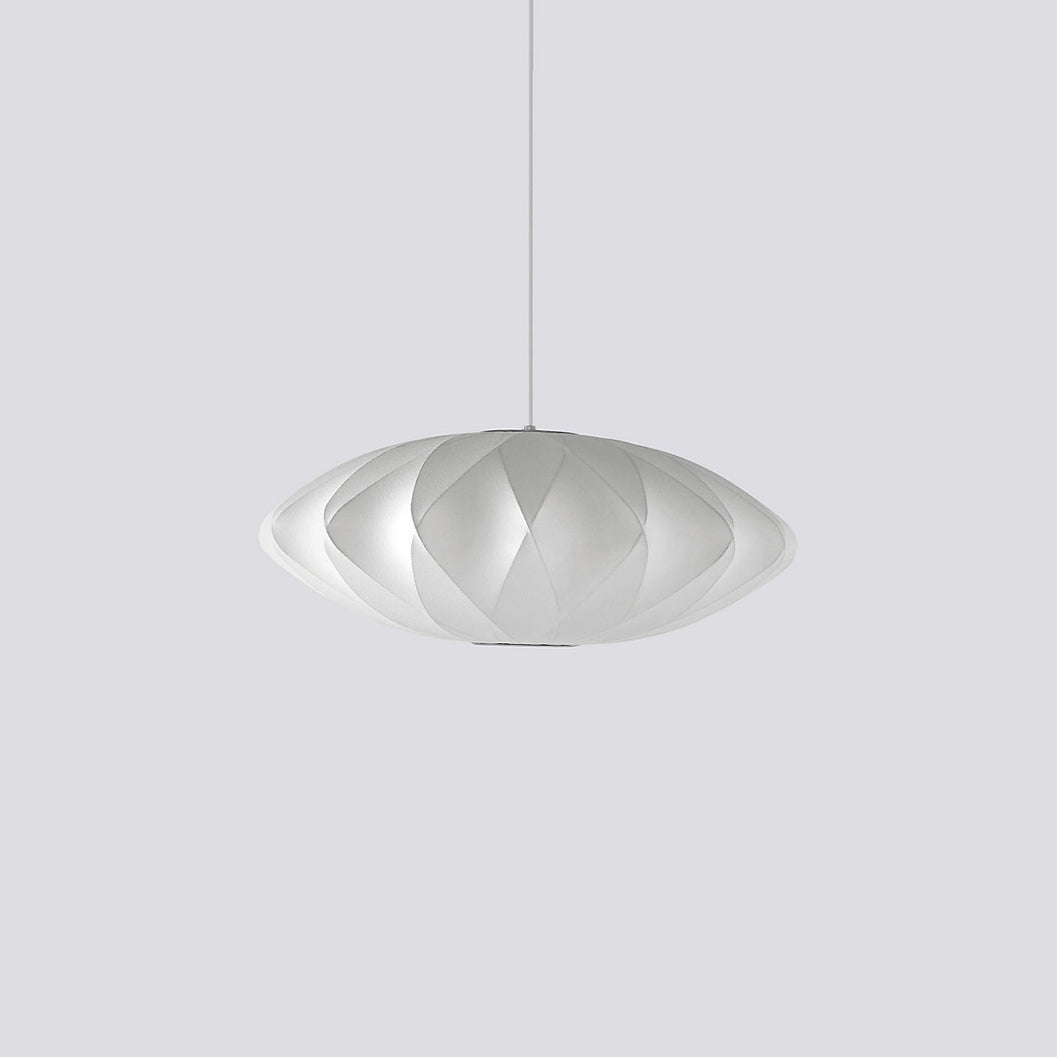 Bubble Pendant Light for Dining Room & Living Room – White Crisscross Shade Mid-Century Ceiling Light, Modern Entryway Hanging Lamp