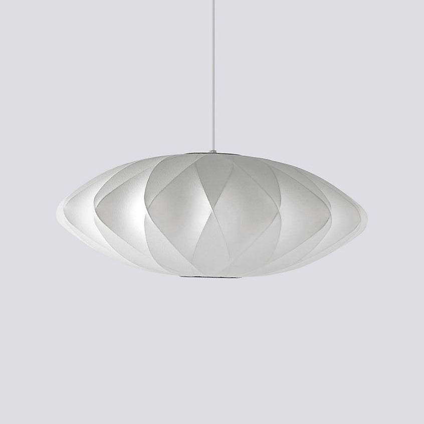 Bubble Pendant Light for Dining Room & Living Room – White Crisscross Shade Mid-Century Ceiling Light, Modern Entryway Hanging Lamp