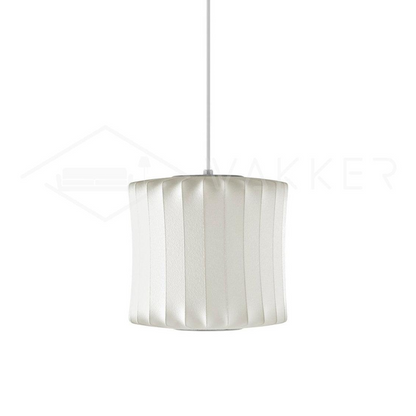 Bubble Pendant Light for Dining Room & Living Room – White Crisscross Shade Mid-Century Ceiling Light, Modern Entryway Hanging Lamp
