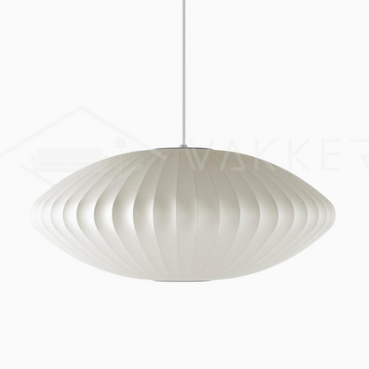 Bubble Pendant Light for Dining Room & Living Room – White Crisscross Shade Mid-Century Ceiling Light, Modern Entryway Hanging Lamp