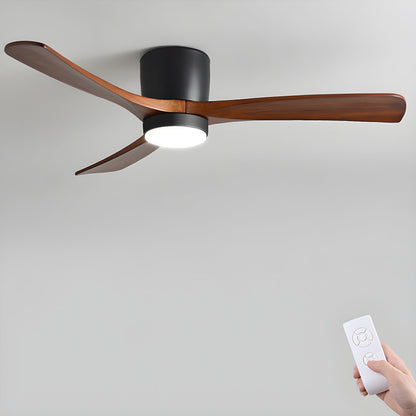 Wood Ceiling Fan with Light and Remote for Bedroom & Living Room – 48 Inch Dimmable LED Farmhouse Fan, Reversible Quiet Ceiling Fan