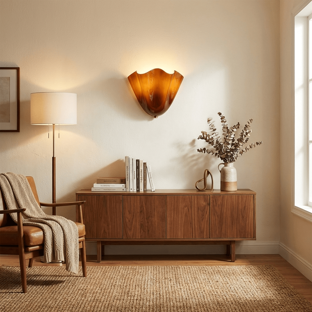 Petal Wall Sconce for Bedroom & Hallway – Sculptural Flower LED Wall Light, Modern Organic Living Room & Entryway Wall Lamp