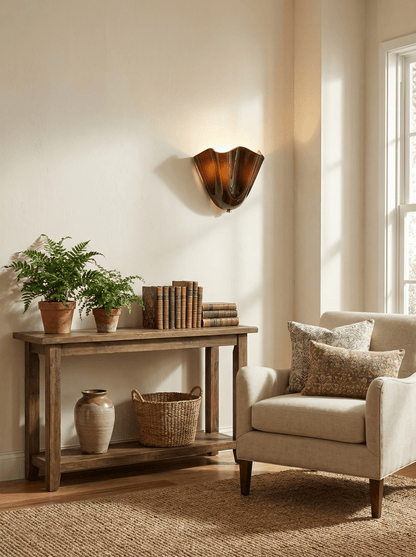Petal Wall Sconce for Bedroom & Hallway – Sculptural Flower LED Wall Light, Modern Organic Living Room & Entryway Wall Lamp