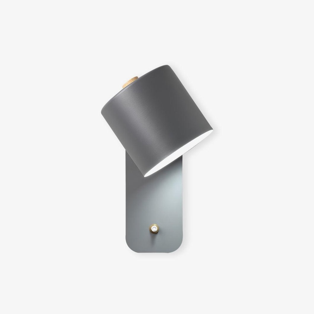 Cylinder Wall Sconce for Bedside & Hallway – Rotating LED Reading Wall Light, Minimalist Adjustable Modern Living Room Wall Lamp