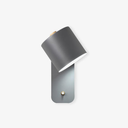 Cylinder Wall Sconce for Bedside & Hallway – Rotating LED Reading Wall Light, Minimalist Adjustable Modern Living Room Wall Lamp