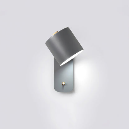 Cylinder Wall Sconce for Bedside & Hallway – Rotating LED Reading Wall Light, Minimalist Adjustable Modern Living Room Wall Lamp