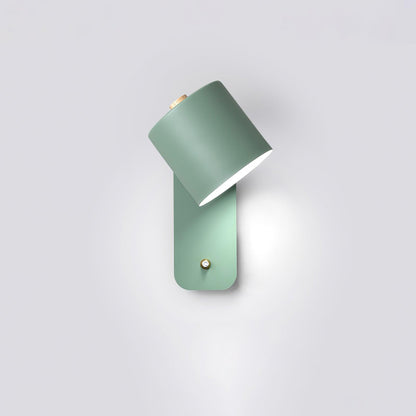 Cylinder Wall Sconce for Bedside & Hallway – Rotating LED Reading Wall Light, Minimalist Adjustable Modern Living Room Wall Lamp