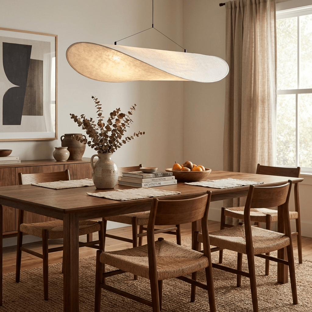 Linear Pendant Light for Dining Table & Kitchen Island – Minimalist LED Bar Ceiling Light, Modern Office & Workspace Hanging Lamp