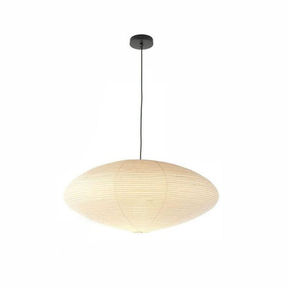 Paper Pendant Light for Dining Room & Bedroom – Japandi Washi Lantern Ceiling Light, Modern Minimalist Living Room Hanging Lamp
