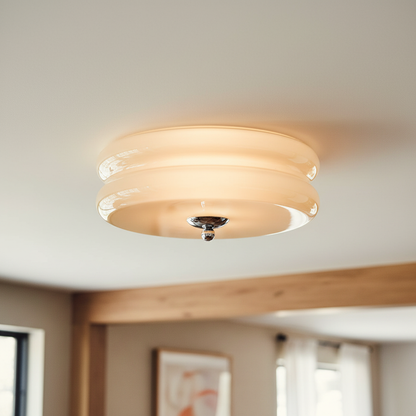 Art Deco Vintage Ceiling Light in a warm elevated interior