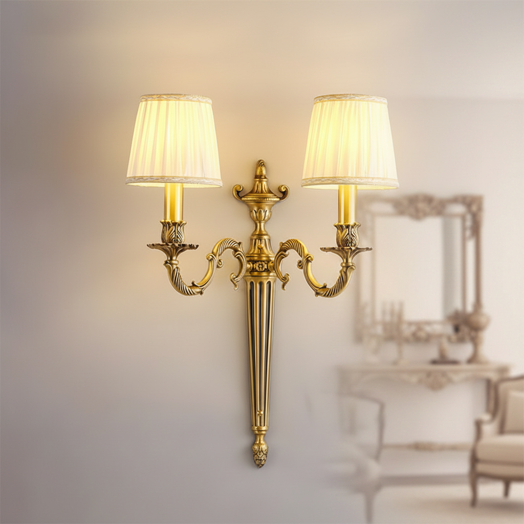 Gildmere Wall Sconce mounted in a warm interior