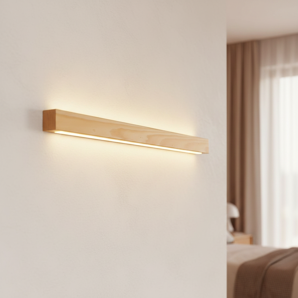 Arlo Linear Wood Wall Light hero v2