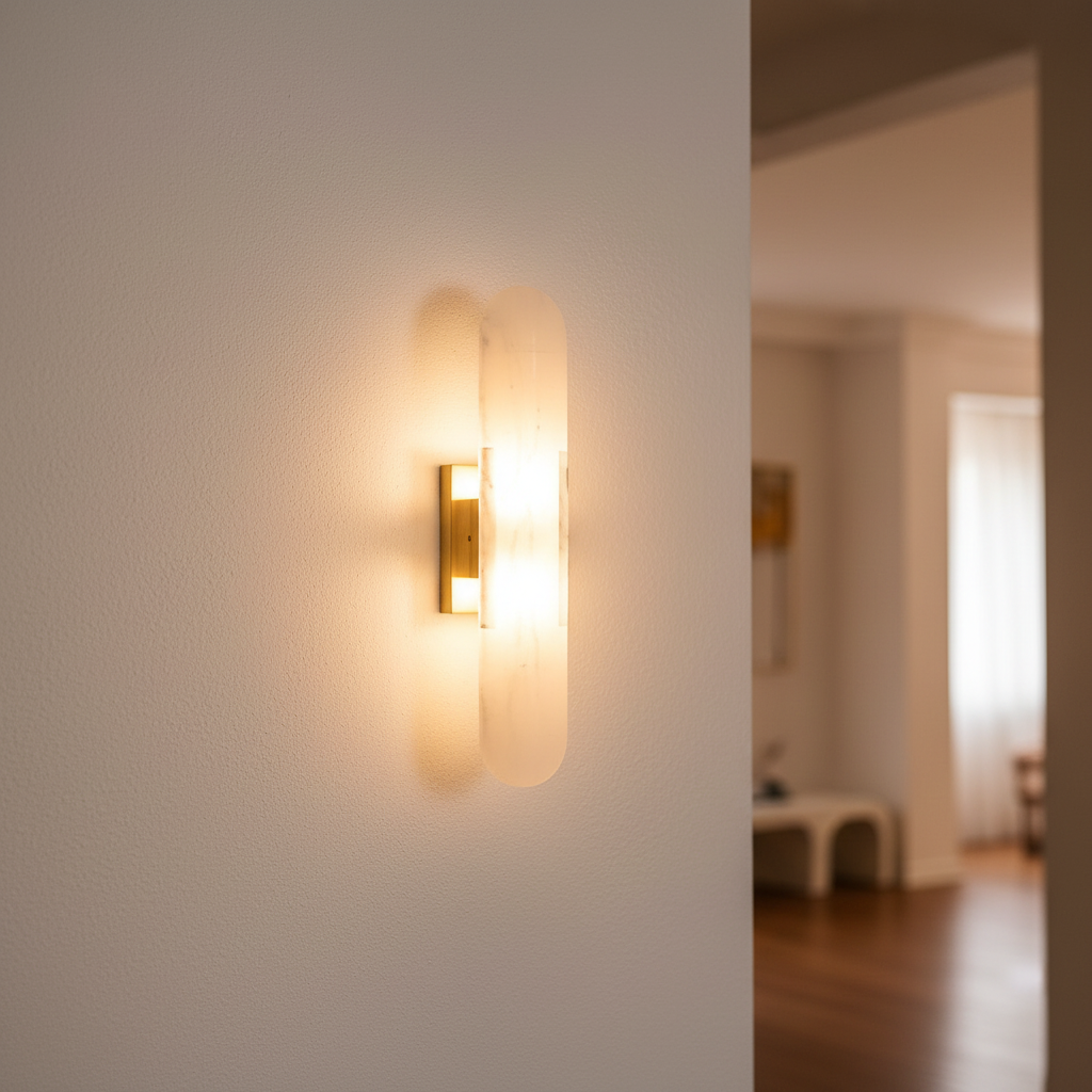 Alba Oblong Alabaster Wall Sconce hero v2