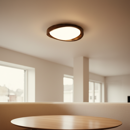 Walnut Curved Edge Ceiling Light hero